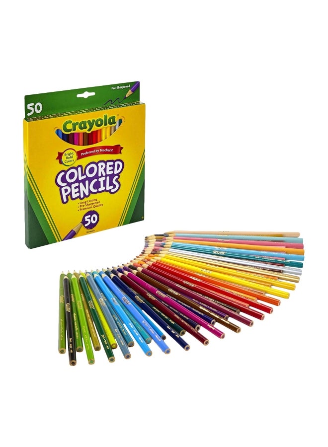 كرايولا مجموعة أقلام تلوين من 50 قطعة طراز 68-4050 أحمر / أزرق / أخضر - Image 1