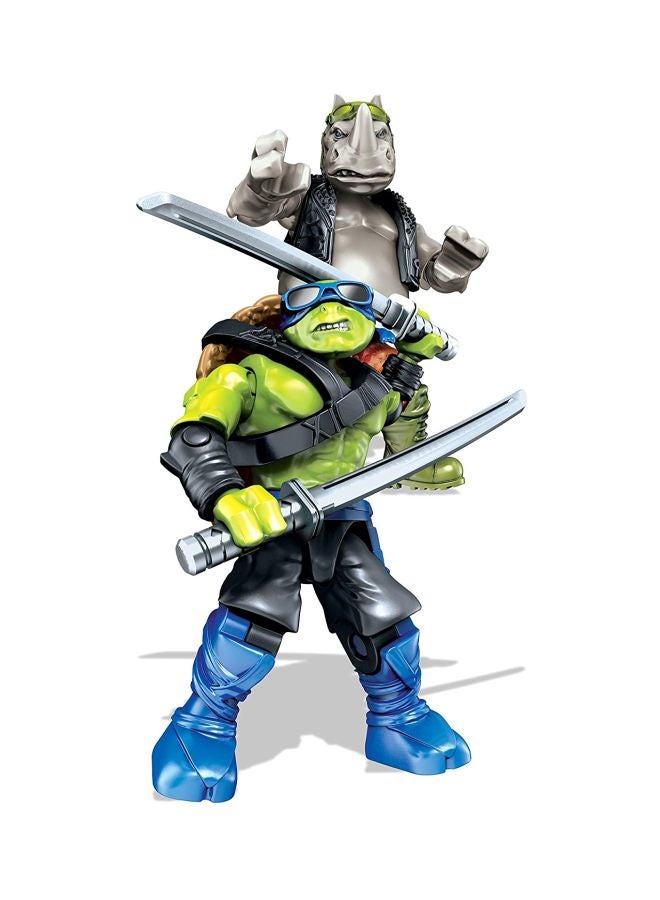 Mega Bloks DPF79 86-Piece Mutant Ninja Turtles Rocksteady Moto Attack Building Set DPF79 8+ Years - Image 2