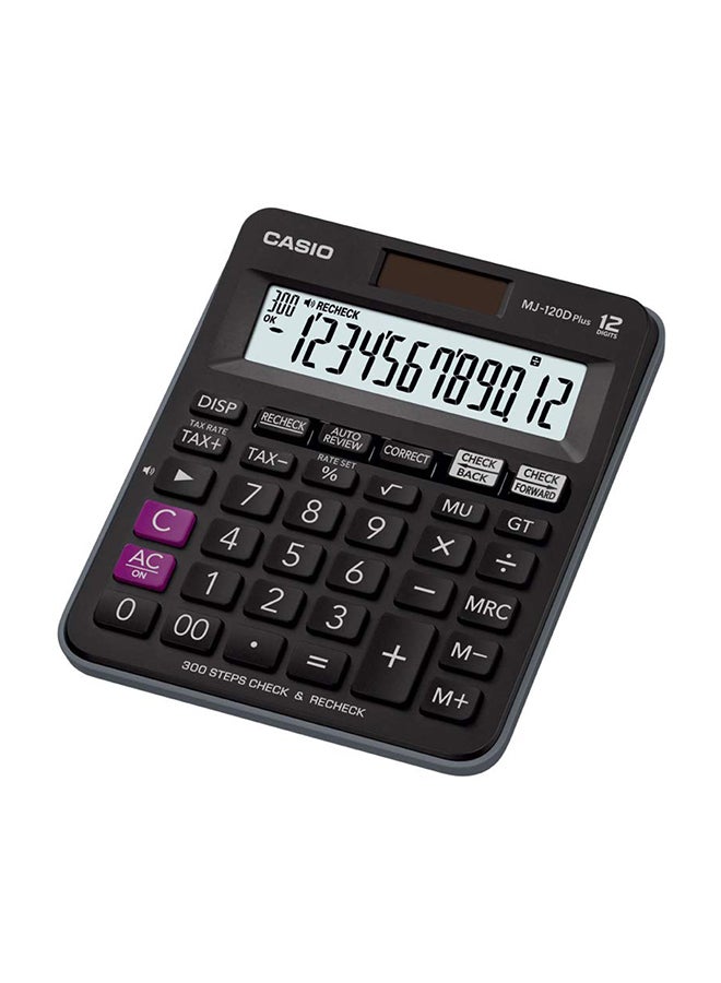 CASIO MJ-120D 12-Hour Function Calculator Black - Image 1