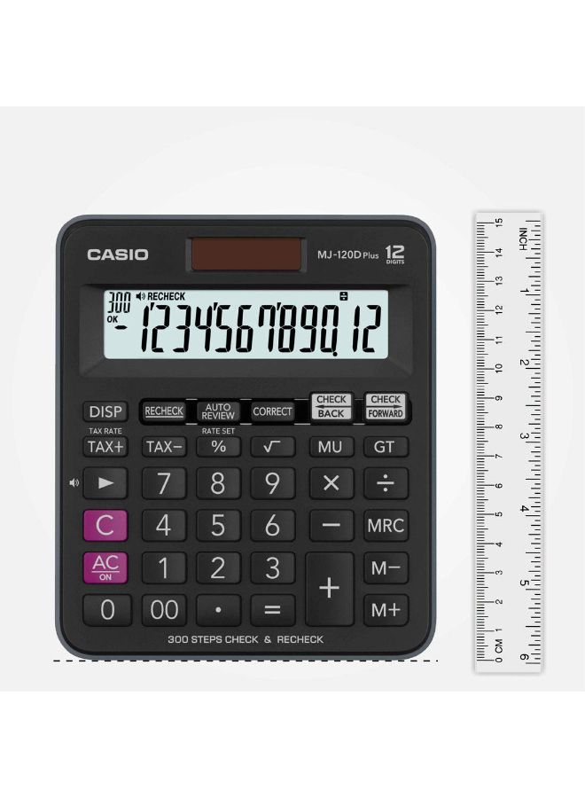 CASIO MJ-120D 12-Hour Function Calculator Black - Image 3