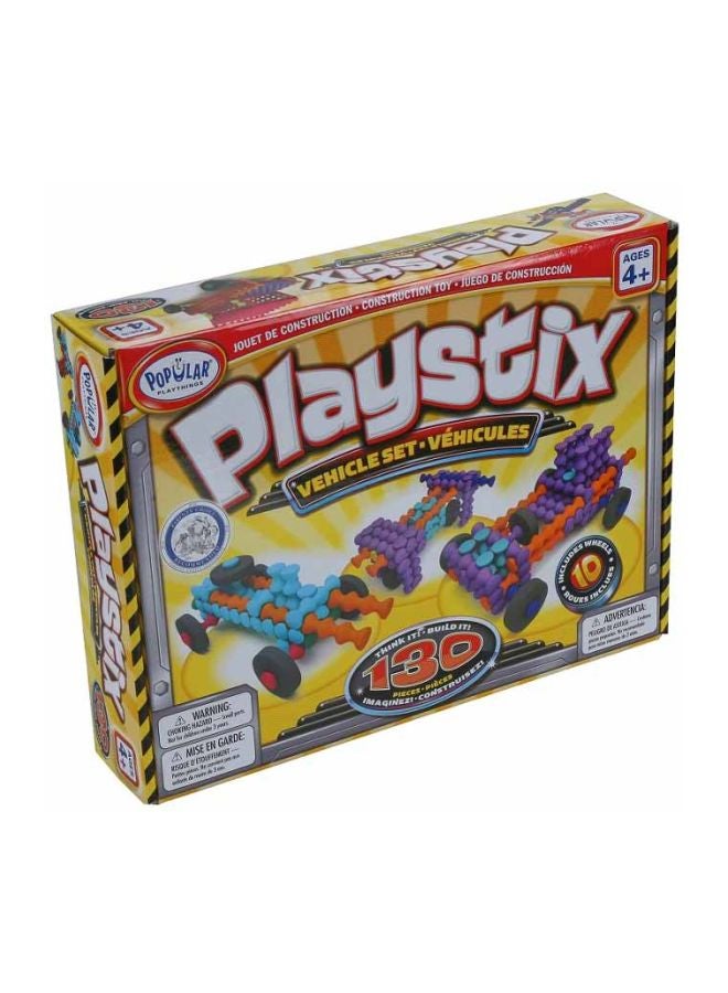 Popular Playthings 130-Piece Playstix Vehicles Set 90010 - Image 5