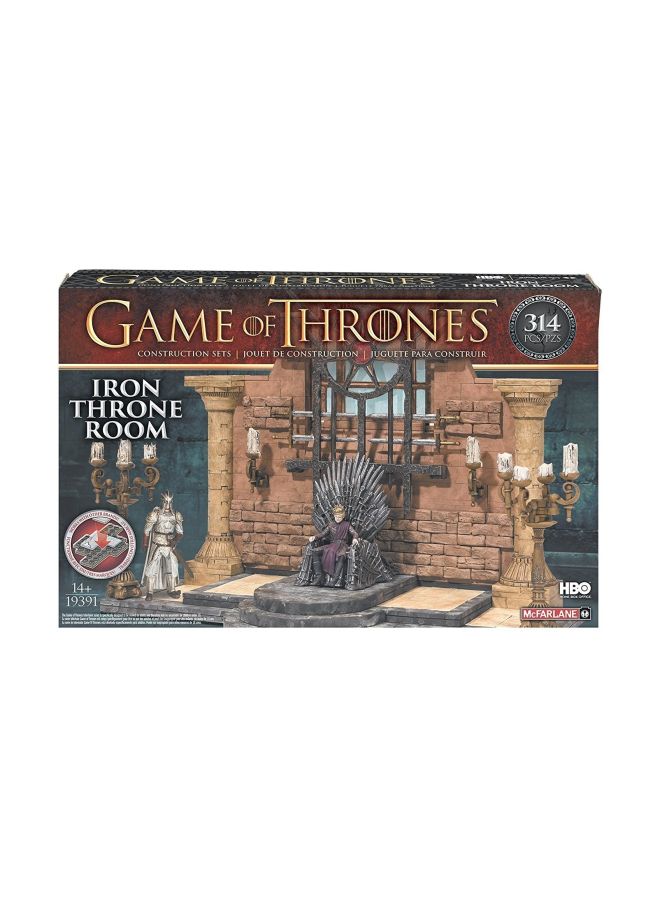 19391-6 314-Piece Game Of Thrones Iron Throne Room Construction Set 19391-6 12+ Years