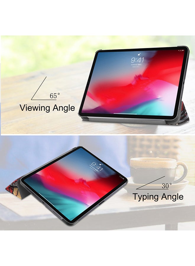 Horizontal Flip Graffiti Pattern Colored Painted Leather Case for iPad Pro 11 inch (2018) multicolor  - Image 4