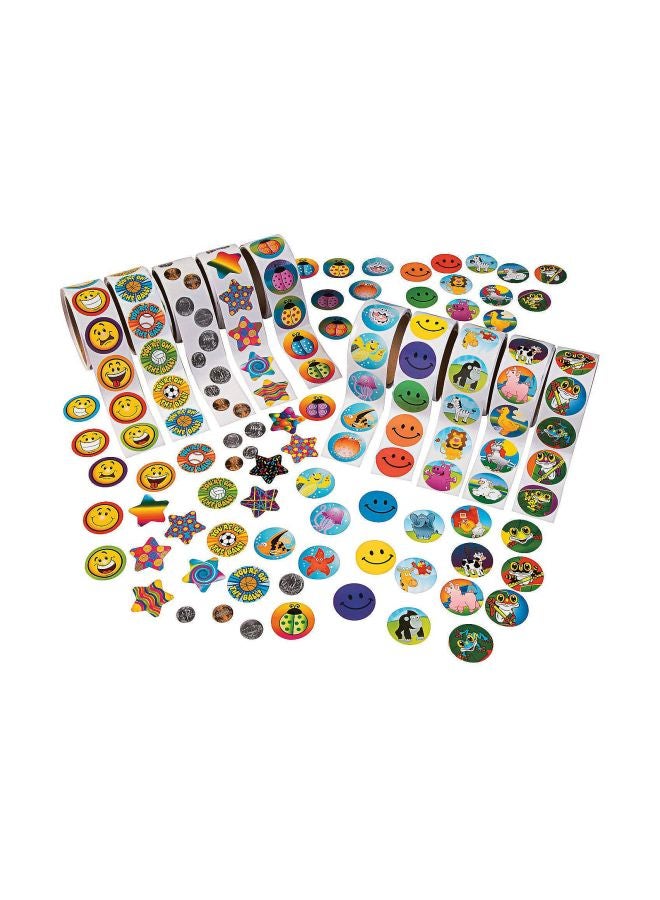 Fun Express Pack Of 10 Super Sticker Roll - Image 1