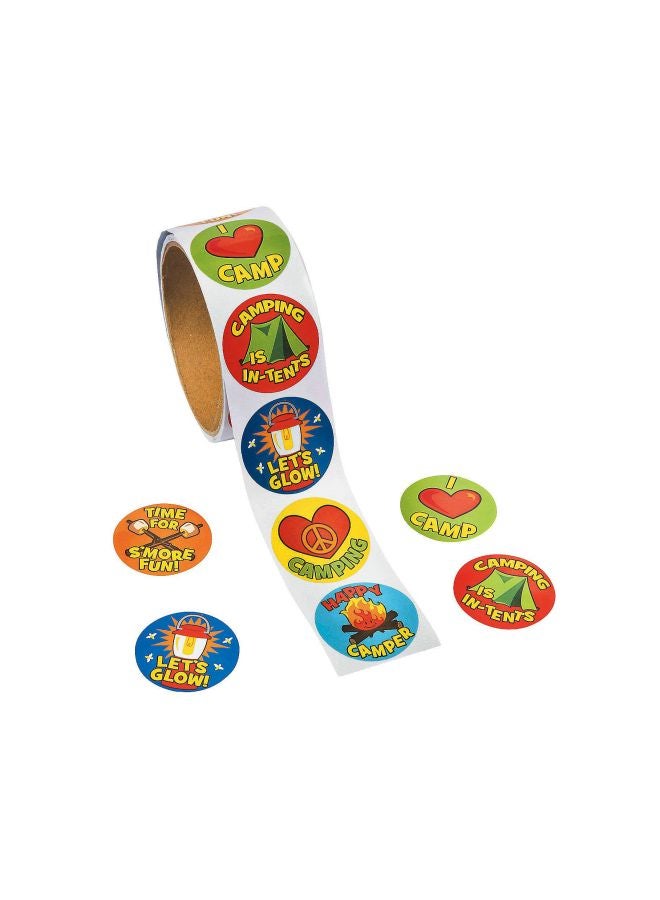 Fun Express 100-Piece Camping Sticker Set 1.5inch - Image 1