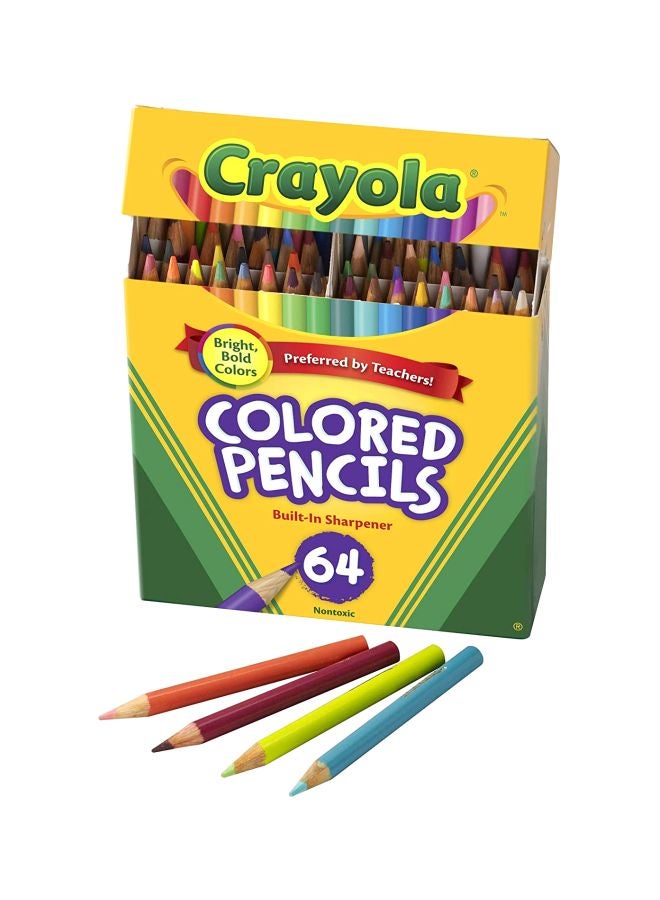 كرايولا مجموعة أقلام تلوين من 64 قطعة طراز 683364 متعدد الألوان - Image 1