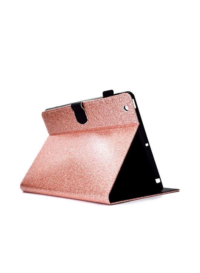 Varnish Glitter Powder Horizontal Flip Leather Case With Holder And Card Slot For Apple iPad 2/3/4 Rose Gold  - Image 3