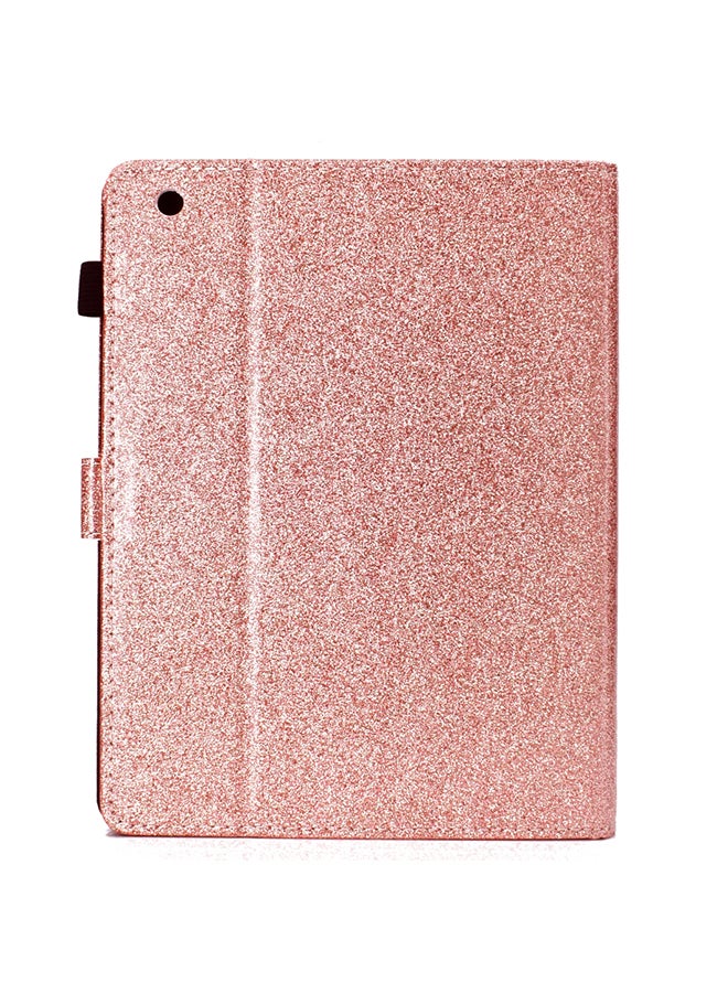 Varnish Glitter Powder Horizontal Flip Leather Case With Holder And Card Slot For Apple iPad 2/3/4 Rose Gold  - Image 2