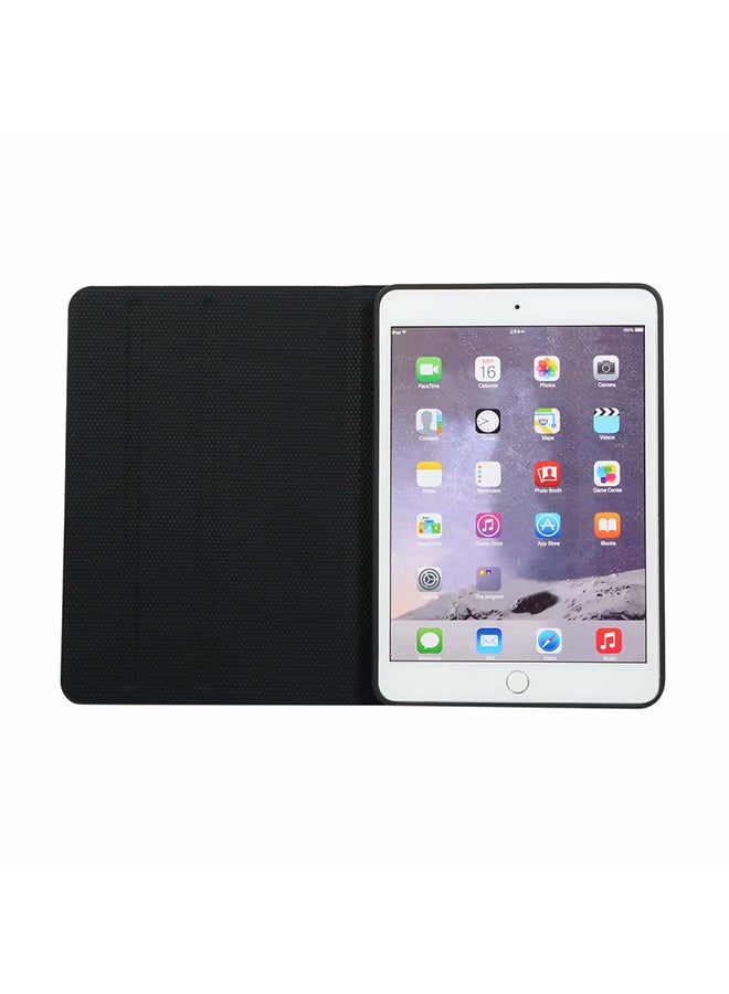 Fabric Texture Horizontal Left And Right Open Solid Leather Case Cover With Sleep Belt Bracket For Apple iPadMini 1 / Mini 2 / Mini 3 Blue  - Image 3