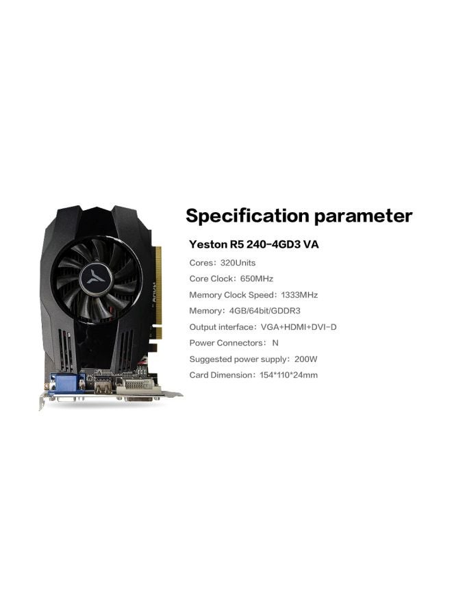 yeston Enhanced Cooling Graphic Card For PC Black/Silver  - Image 4