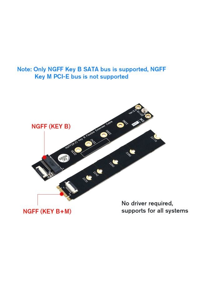 Generic 2-Piece SATA Protocol Extension Card Black  - Image 3