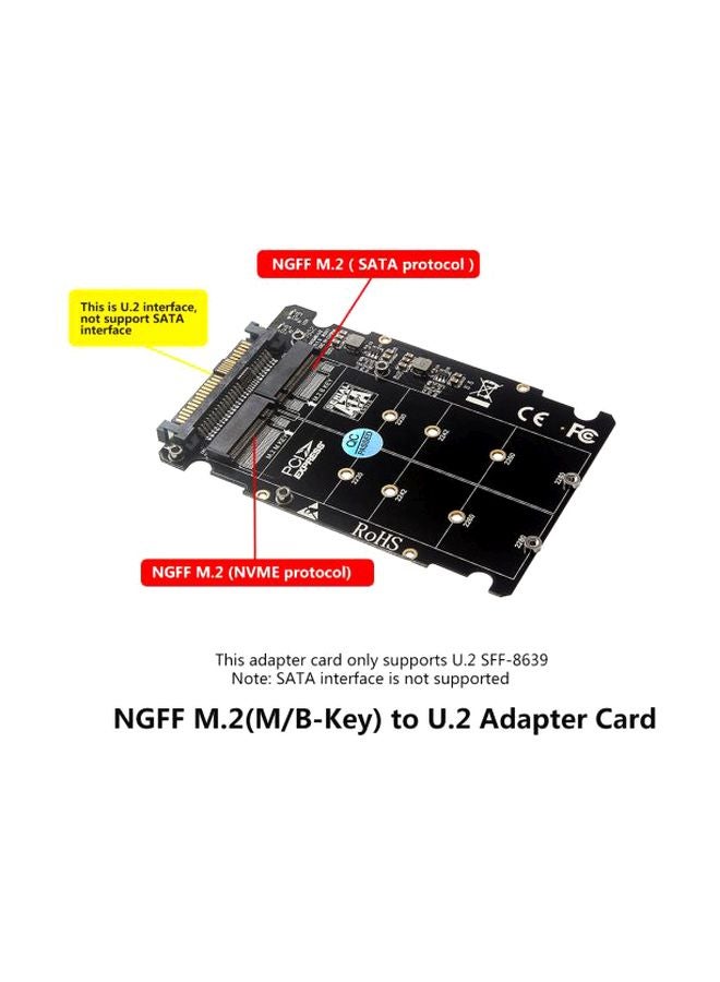 ديسديل بطاقة محول مفتاح B SSD إلى U.2 SFF-8639 أسود/ذهبي - Image 2