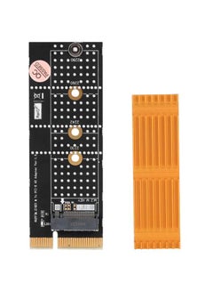 M.2 NVME M Key SSD To PCI- E 4X Adapter Card With Heatsink Black/Gold/Silver