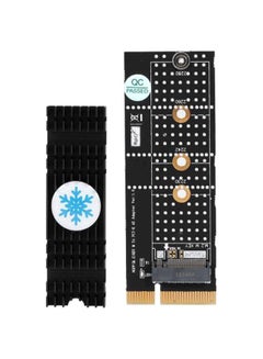 docooler M.2 NVME M Key SSD To PCI- E 4X Adapter Card With Heatsink Black/Gold  - Image 1