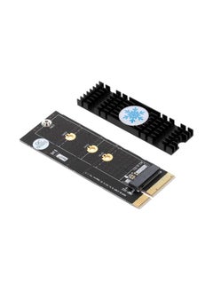 docooler M.2 NVME M Key SSD To PCI- E 4X Adapter Card With Heatsink Black/Gold  - Image 3