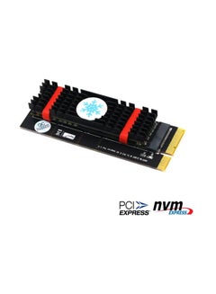 docooler M.2 NVME M Key SSD To PCI- E 4X Adapter Card With Heatsink Black/Gold  - Image 4