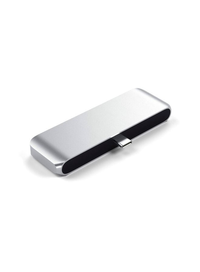 SATECHI - Aluminum Type-C Mobile Pro Hub For iPad And Type-C Smartphones,Tablets Silver - Image 1