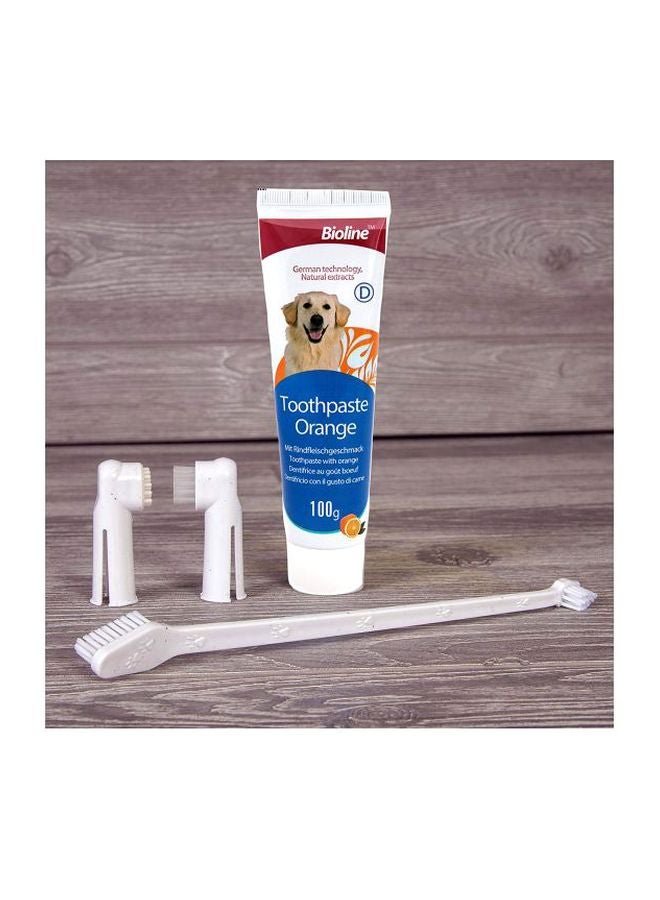 بايولاين طقم معجون أسنان بالبرتقال مع فرشاة أسنان ورأس فرشاة أبيض - Image 3