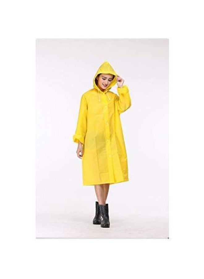 KaLaiXing Hooded Rain Coat Yellow One Size  - Image 2