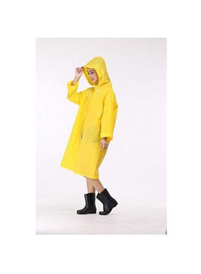 KaLaiXing Hooded Rain Coat Yellow One Size  - Image 3
