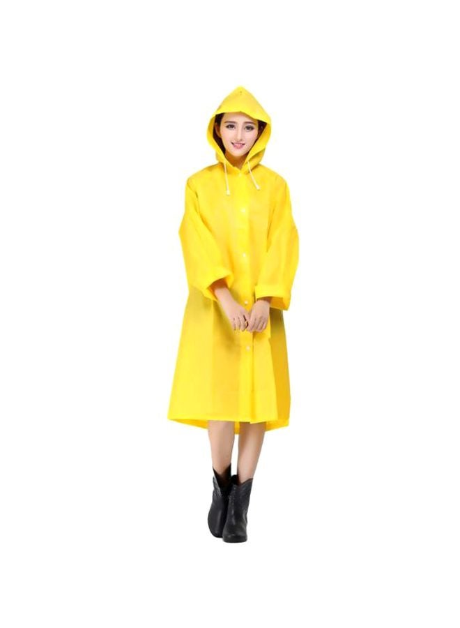 KaLaiXing Hooded Rain Coat Yellow One Size  - Image 1