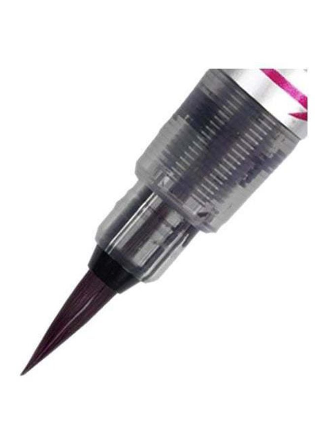 بنتل قلم حبر جاف بفرشاة تلوين فنية وردي - Image 3