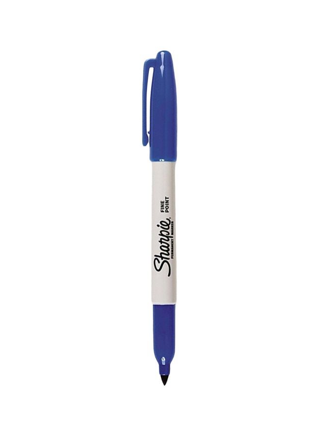 Sharpie Pack Of 12 Fine Point Permanent Marker Blue - Image 1