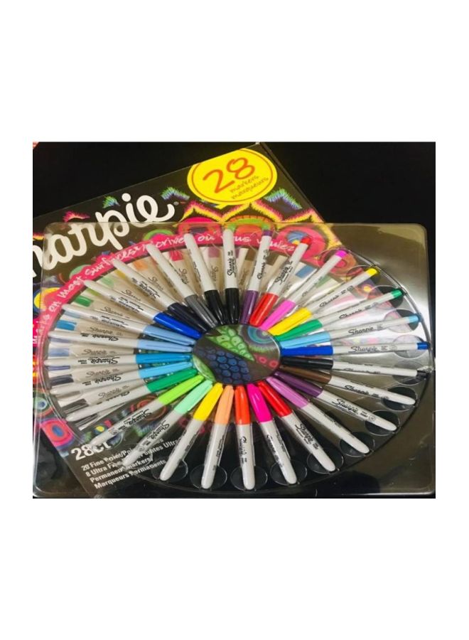 28-Piece Permanent Marker Multicolour - v1579789575/N33429240A_2