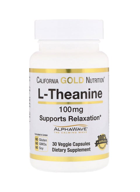 L-Theanine 100 Mg Supports Relaxation-30 Veggie Capsules