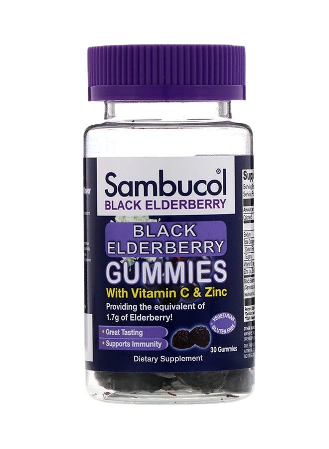 Sambucol Black Elderberry With Vitamin C And Zinc 30 Gummies 