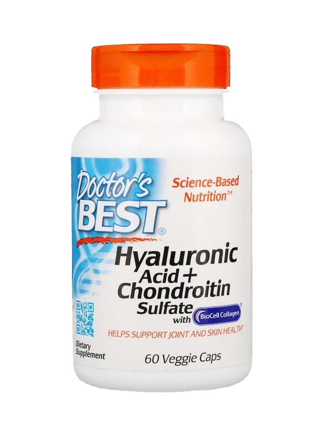 Doctor's BEST Hyaluronic Acid Plus Chondroitin Sulfate-60 Veggie Caps  - Image 1