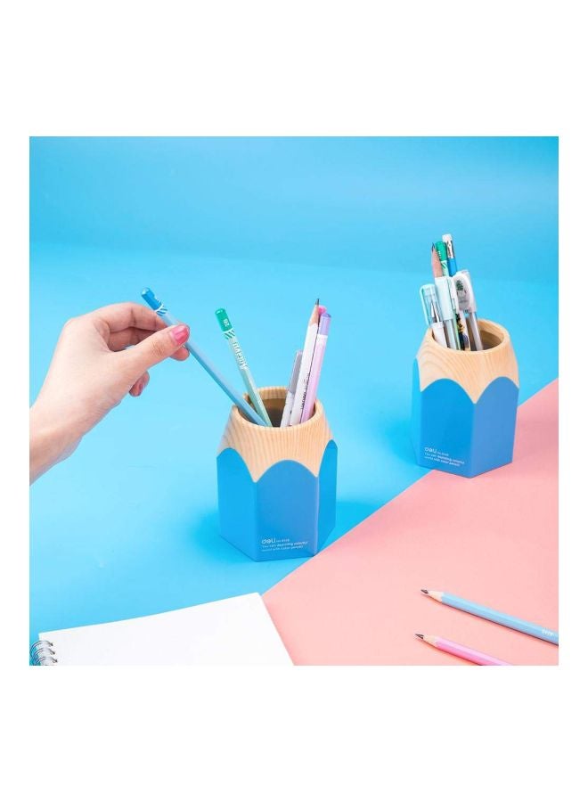 ديلي حامل لأقلام الحبر والرصاص أزرق/بني - Image 4