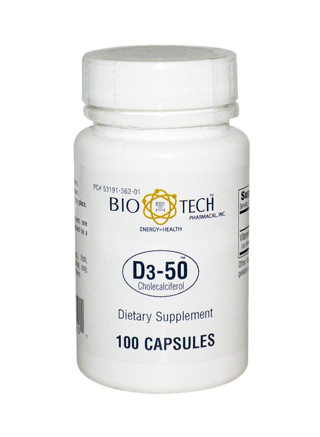 D3-50 Cholecalciferol - 100 Capsules - v1579790043/N33764729A_1