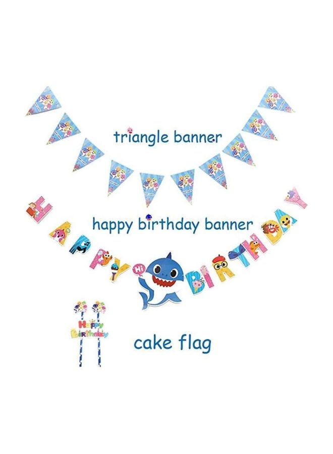 مجموعة لوازم حفلات بيبي شارك مصنوعة بعناية من 109 قطعة للأطفال، 442، لون أزرق/أصفر/أخضر - Image 5