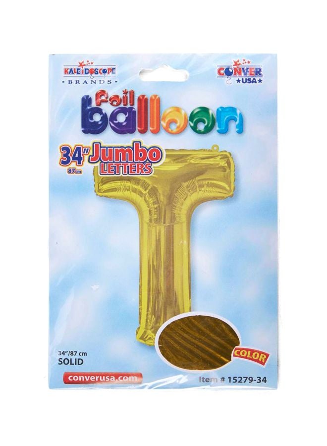Kaleidoscope Letter T Foil Balloon 34inch  - Image 2