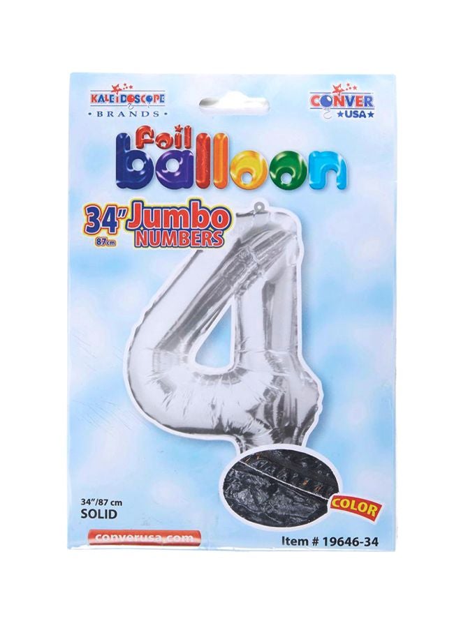 Numeric 4 Foil Balloon 118589 34inch - v1579791581/N33469457A_2