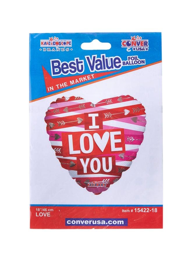 Kaleidoscope I Love You Printed Foil Balloon 118744 18inch  - Image 2