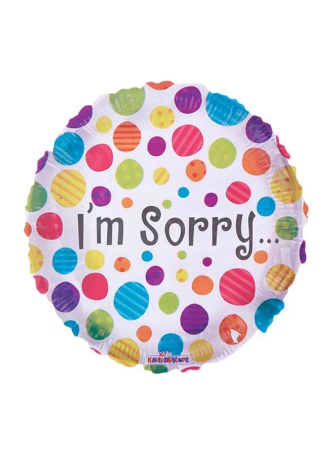 كلايدوسكوب بالون مطبوع بعبارة I'm Sorry موديل 118737 18بوصة - Image 1