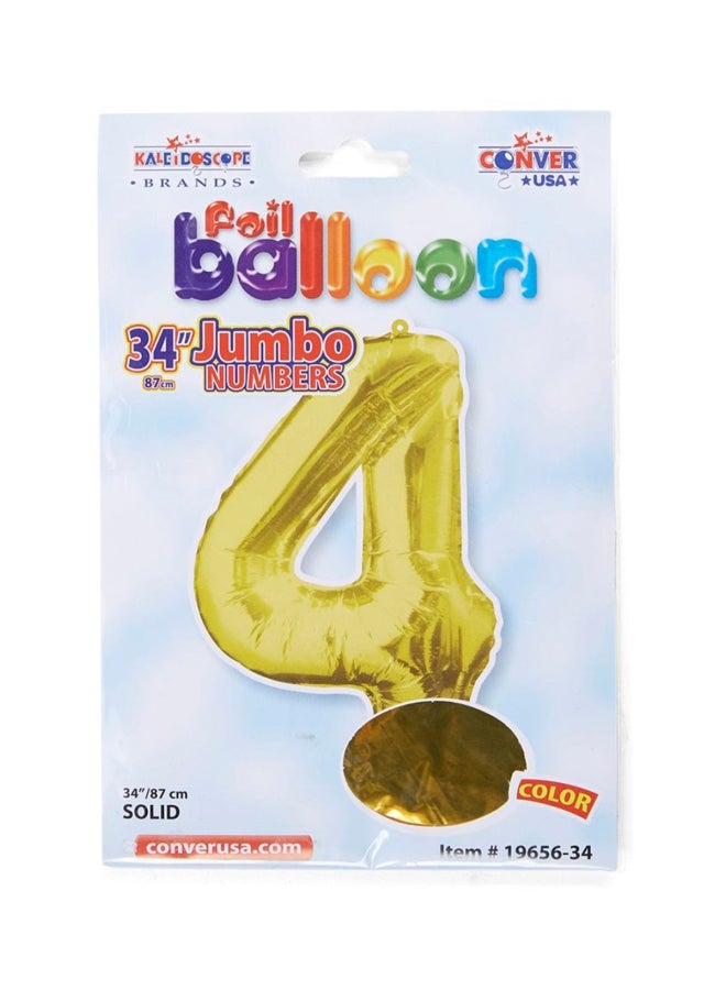 Kaleidoscope Number 4 Foil Balloon 34inch  - Image 2