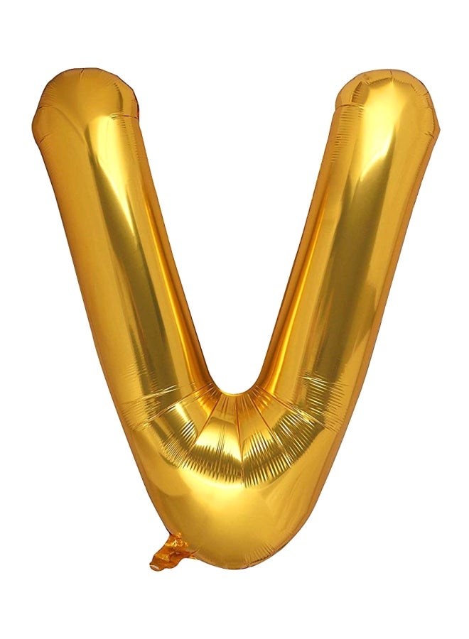 Kaleidoscope Letter V Shape Foil Balloon 34inch  - Image 1
