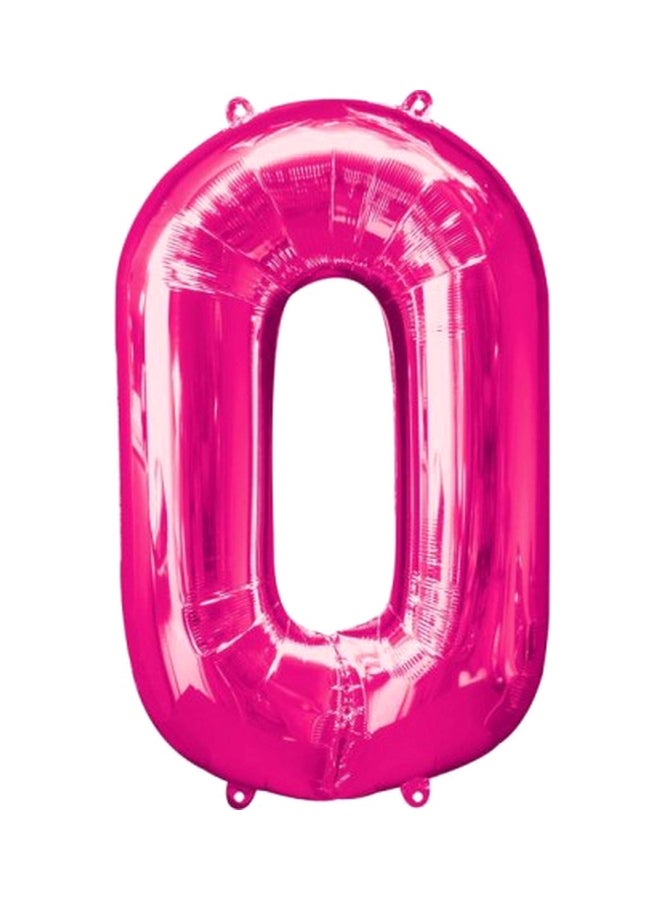 كلايدوسكوب بالون من القصدير على شكل رقم 0 34بوصة - Image 1