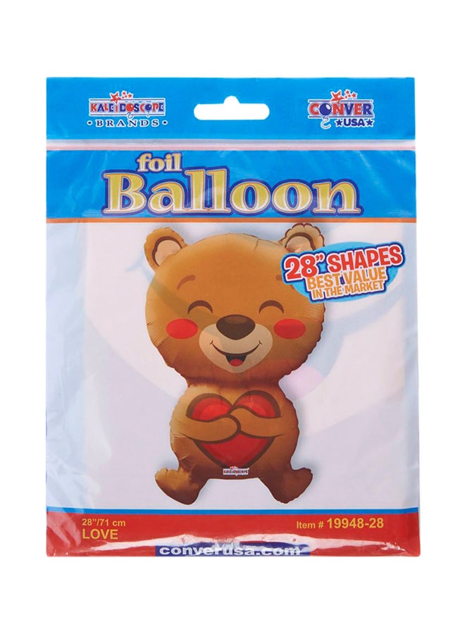 Kaleidoscope Happy Teddy Bear Shaped Foil Balloon 28inch 