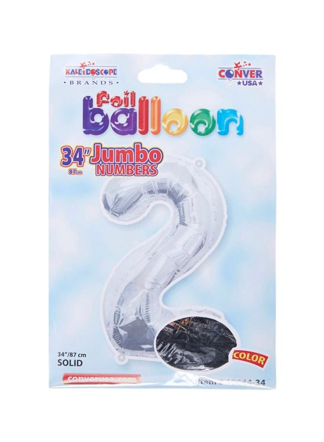 كلايدوسكوب بالون من القصدير على شكل رقم 2 34بوصة - Image 2