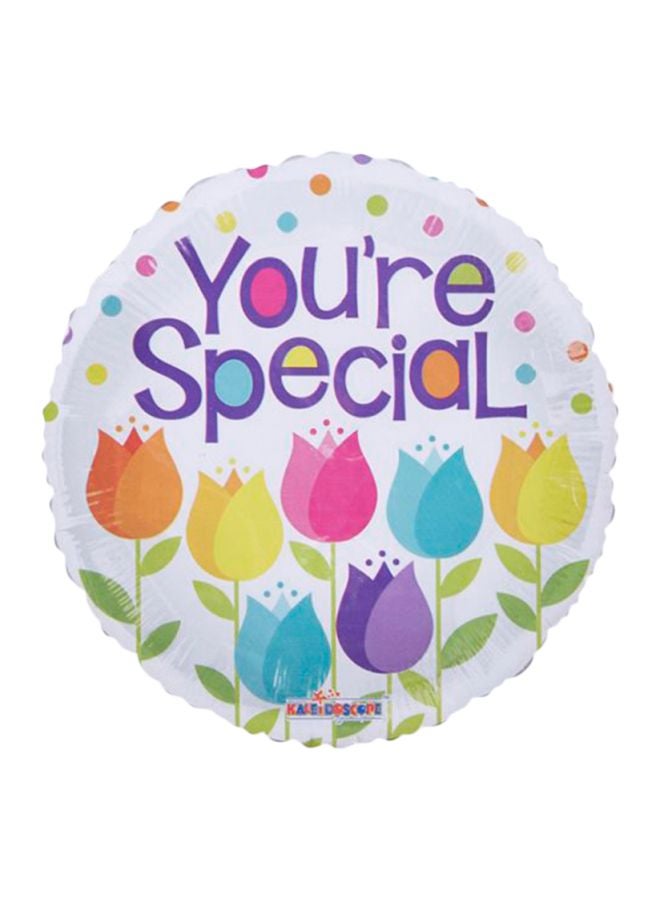 كلايدوسكوب بالون من القصدير بتصميم زهور مطبوع بعبارة You're Special 18بوصة - Image 1