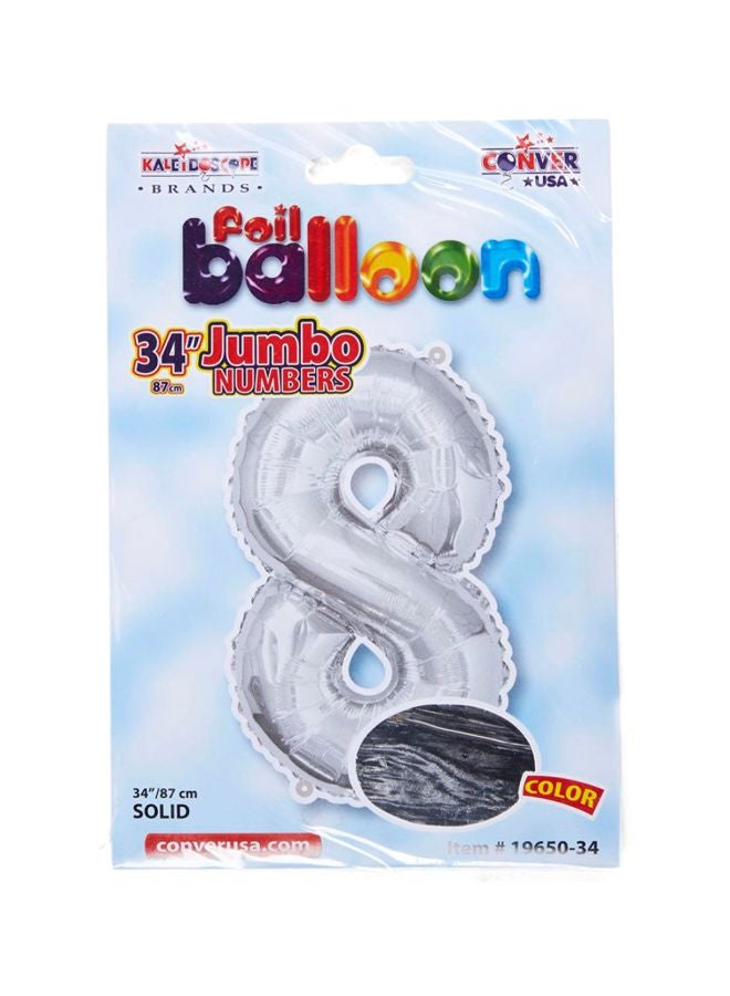 Kaleidoscope Number-8 Shaped Foil Balloon 34inch  - Image 2
