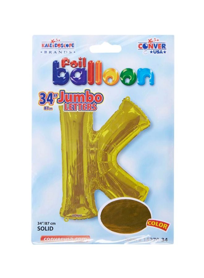 Kaleidoscope Jumbo Letter K Shaped Foil Balloon 118623  - Image 2