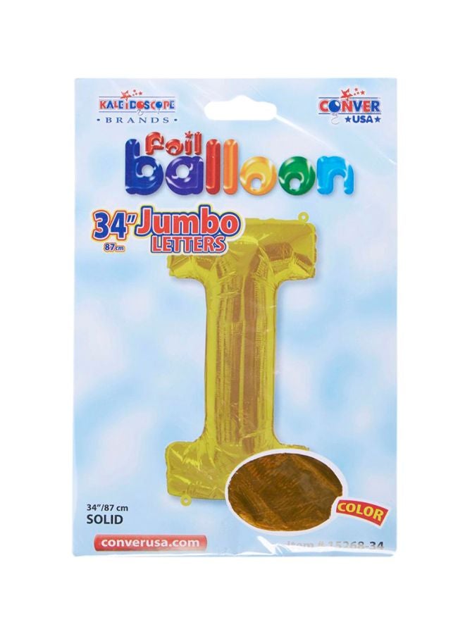 Letter I Shaped Foil Balloon 118696 34inch - v1579791724/N33469580A_2