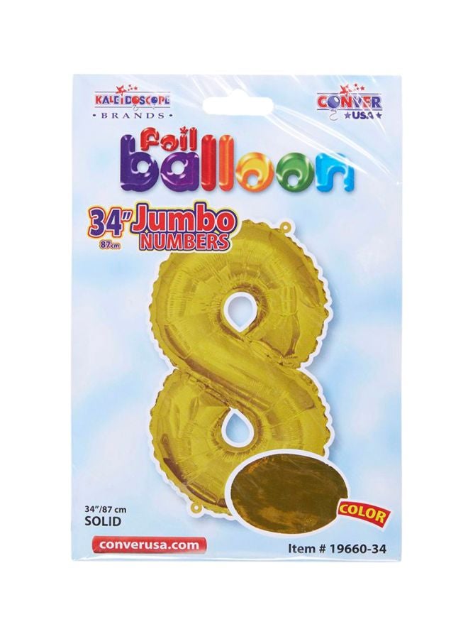 Kaleidoscope Number 8 Shaped Foil Balloon 118597 34inch  - Image 2
