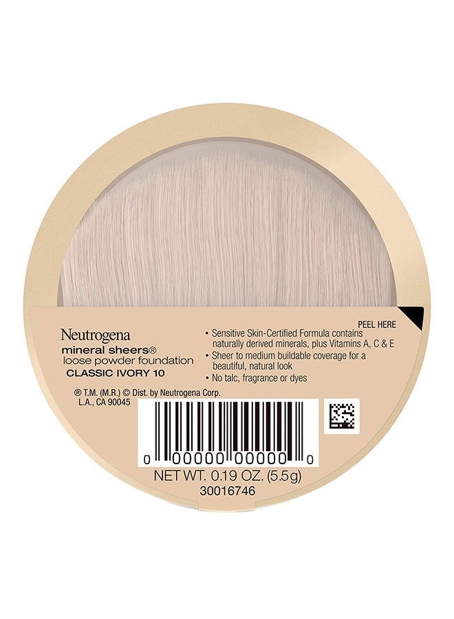 نيوتروجينا كريم أساس مينيرال شيرز بقوام بودرة سائبة 10 عاجي كلاسيكي - Image 3