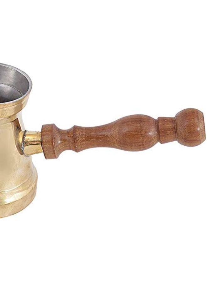 Turkish Coffee Warmer With Handle Gold - Image 3